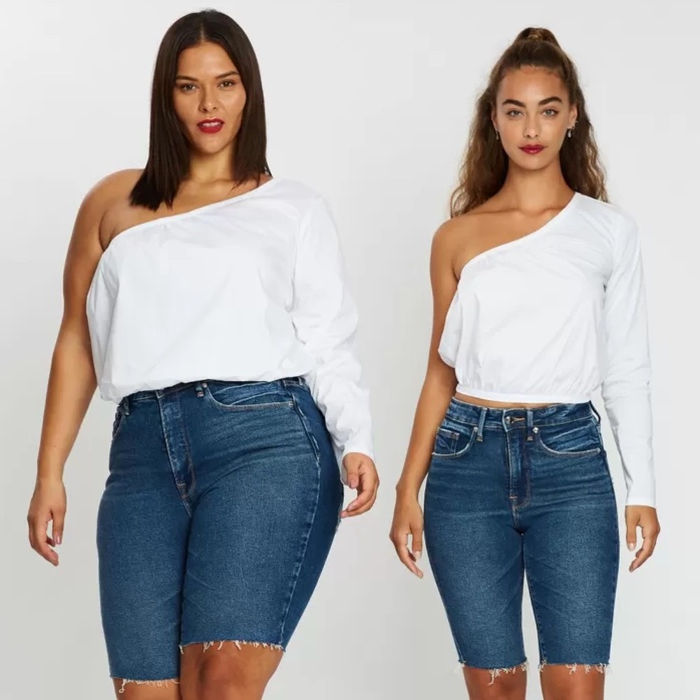 NWT Good American one shoulder shirt
